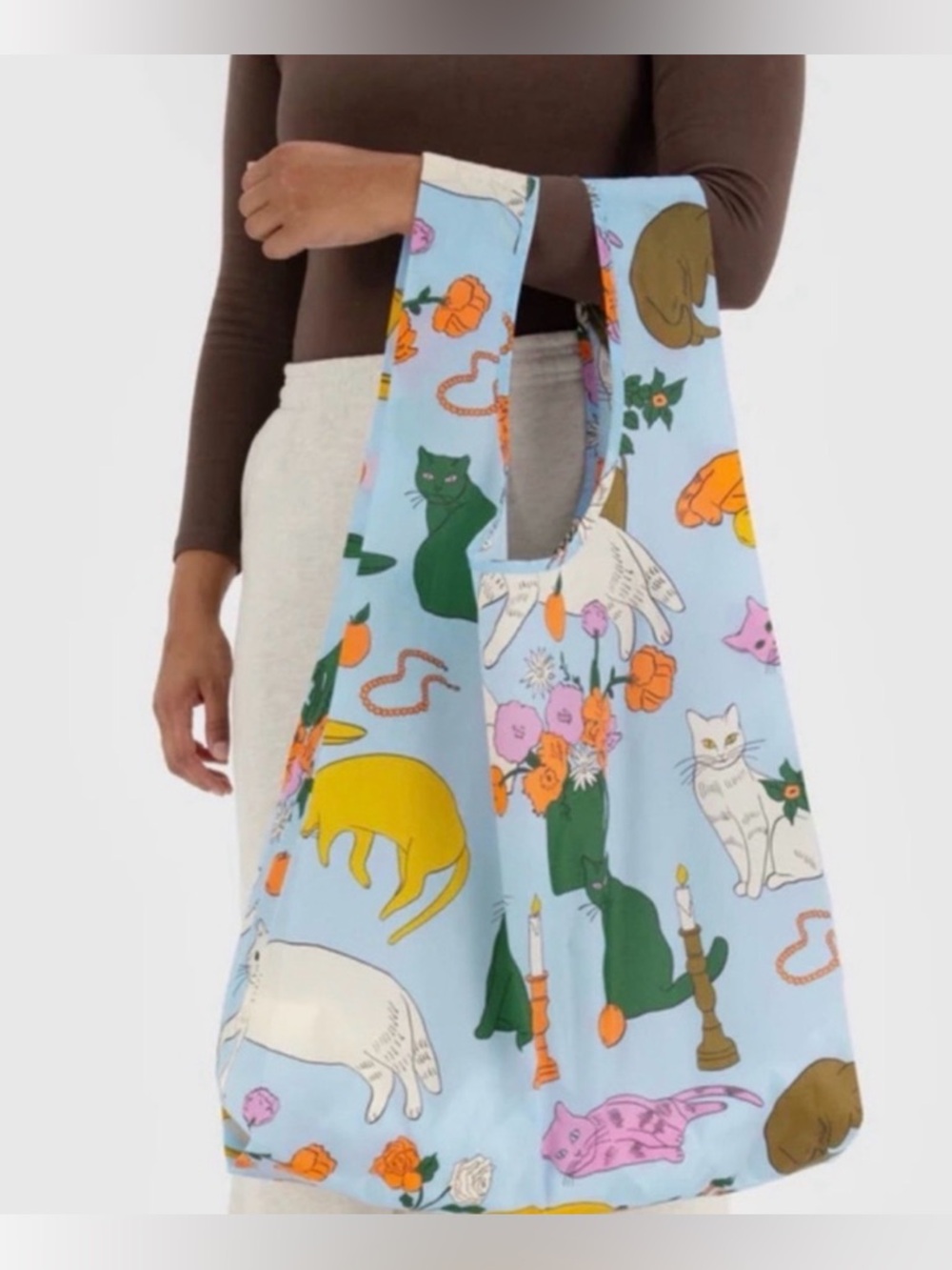 NWT Baggu Standard Reusable Tote- Table Cats